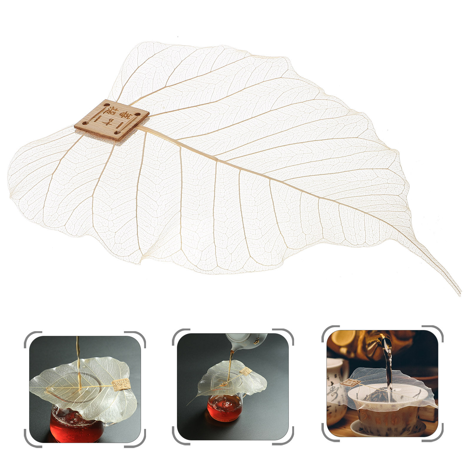 Home Bar Supplies - Filtro colador con forma de hoja,