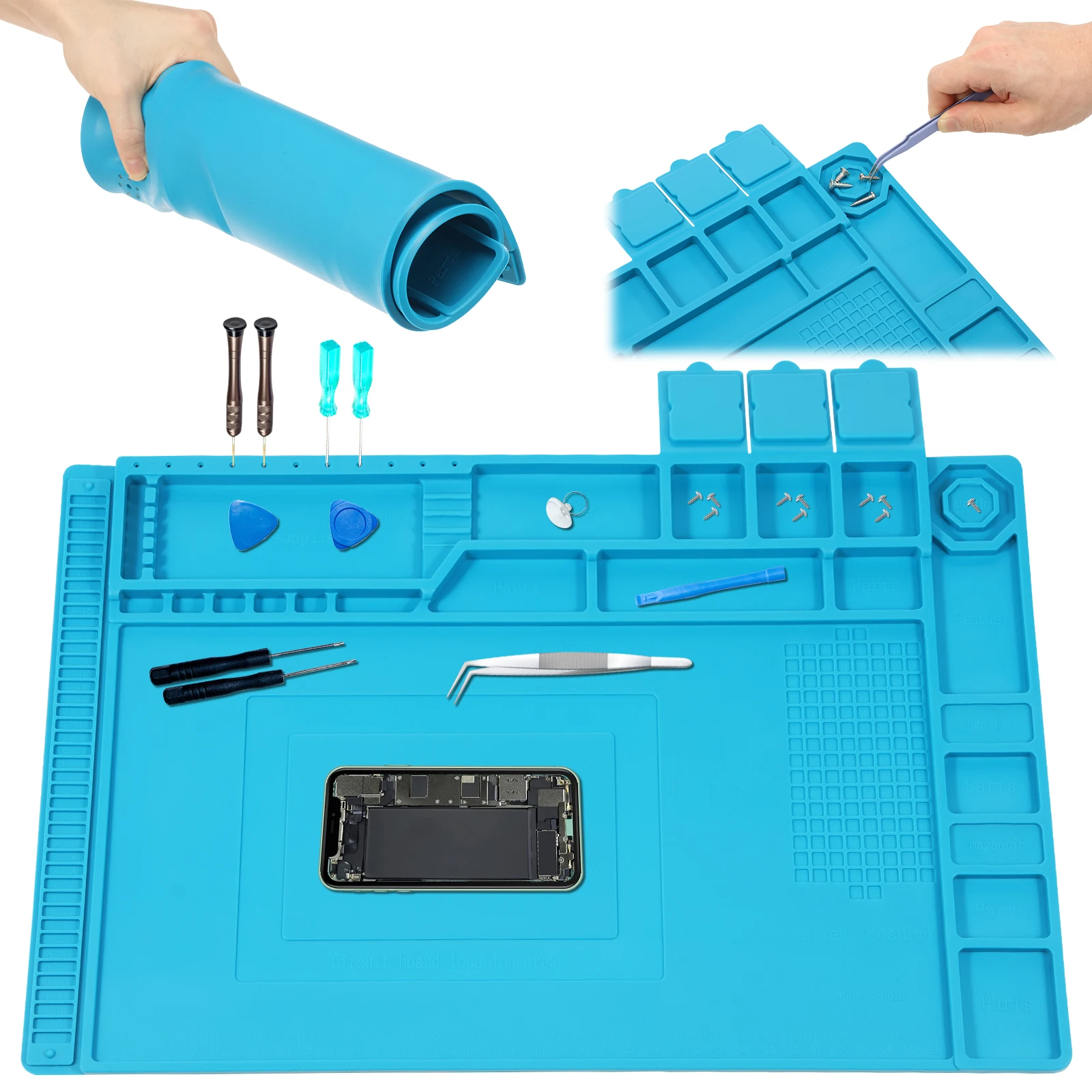 Bar Mat Rubber - Alfombrilla de Silicona para Soldar de