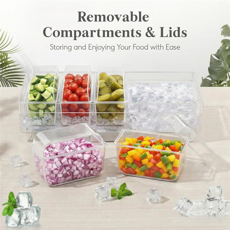 Contenedores de condimentos re - Garnish Tray Set reseña y precio