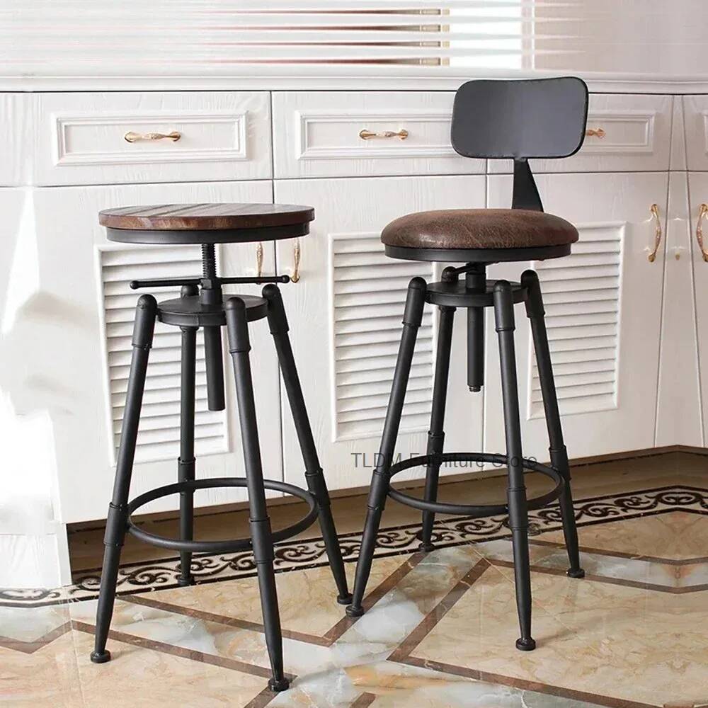 Silla de bar de hierro retro,  - Home Bar Seating reseña y precio
