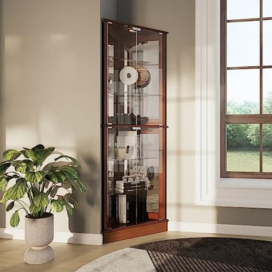 Vitrina de exhibición iluminad - Home Bar And Cabinet reseña y precio