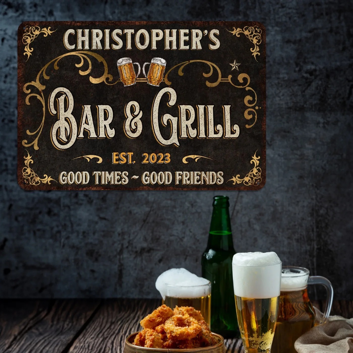 Letrero Metálico Personalizado - Home Bar Signs reseña y precio