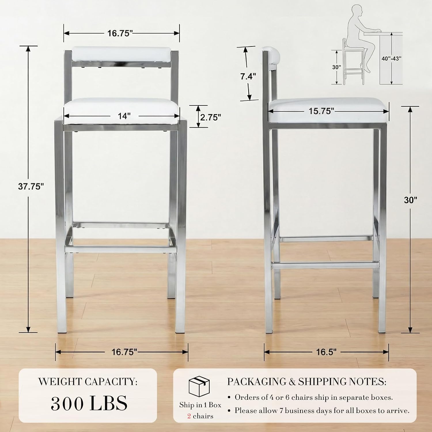 Juego de 2 taburetes de bar, t - Home Bar Stools reseña y precio
