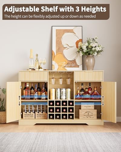 Mueble Bar para Vinos Acanalad - Home Bar And Cabinet reseña y precio